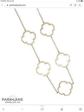 Park Lane Matte Gold Long Necklace